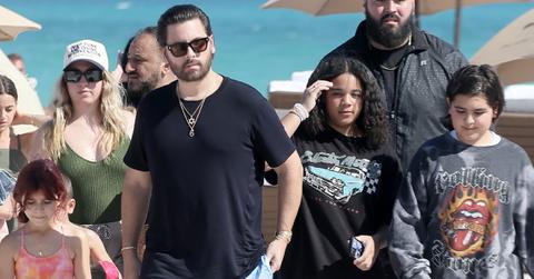 scott disick with penelope and north