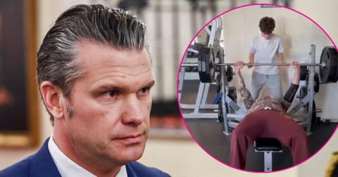 split photo of Pete Hegseth