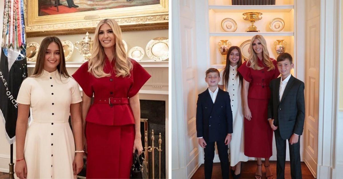 arabella trump wears ivanka dress