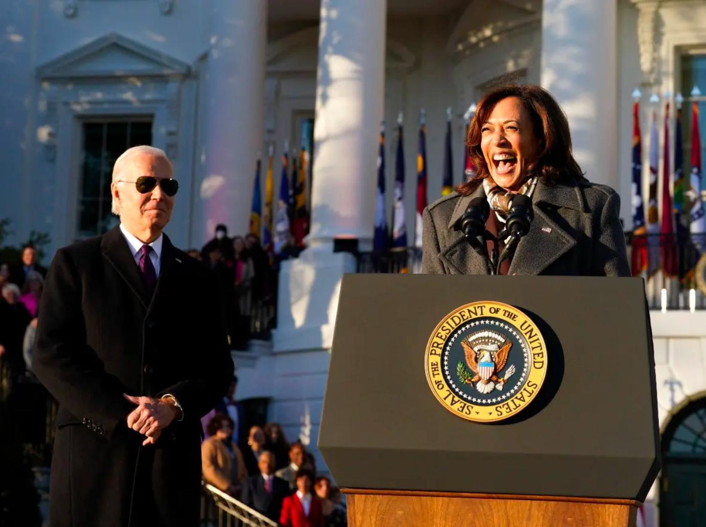 donald trump mocks kamala harris speaking rhyme weird