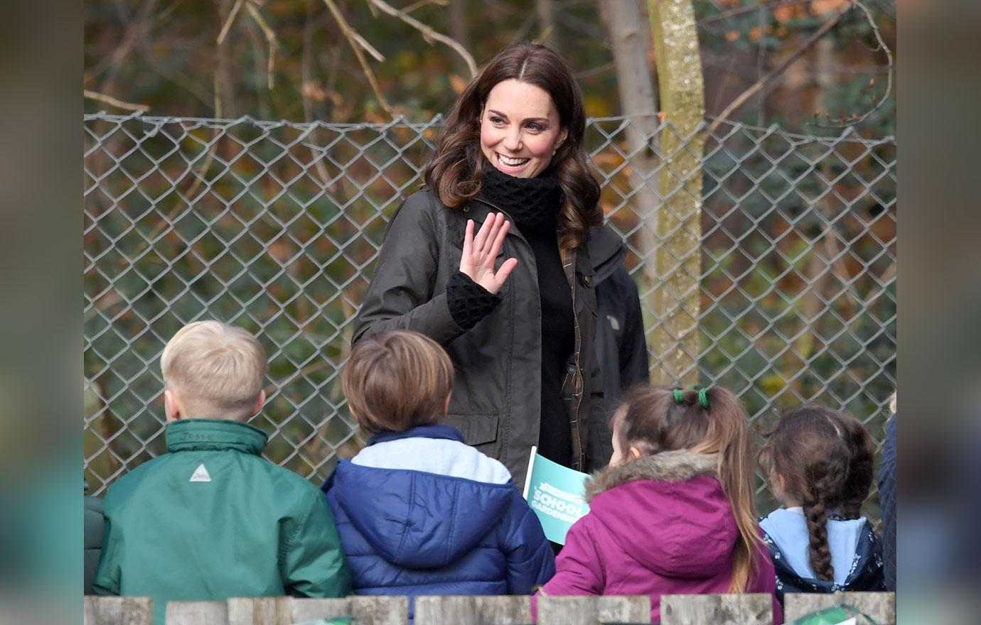 pregnant kate middleton gardening kids pics 07