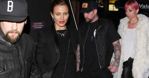 Cameron diaz benji madden hold hands dinner date