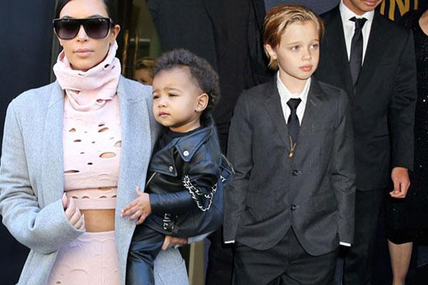 Kim kardashian north west shiloh jolie pitt