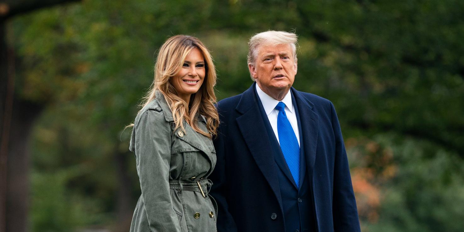 Donald and Melania Trump departs White house for last week of campaigning