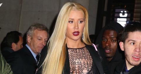 Iggy azalea naked nearly top sheer black skirt