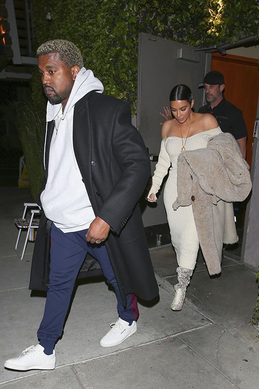 Exclusive&#8230; Premium: Kim Kardashian &amp; Kanye West Get Dinner At Providence ***NO USE W/O PRIOR AGREEMENT &#8211; CALL FOR PRICING***