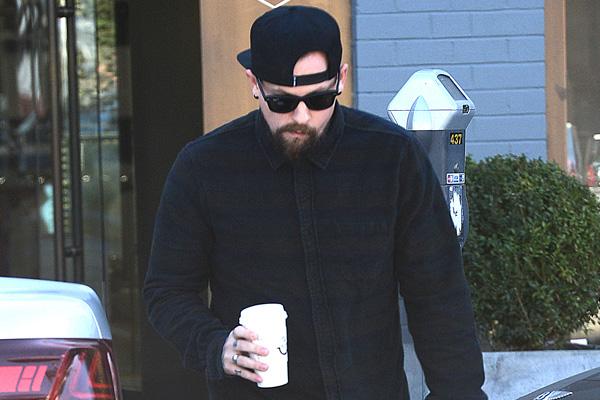 Benji Madden grabs a quick coffee at Cafe Alfred