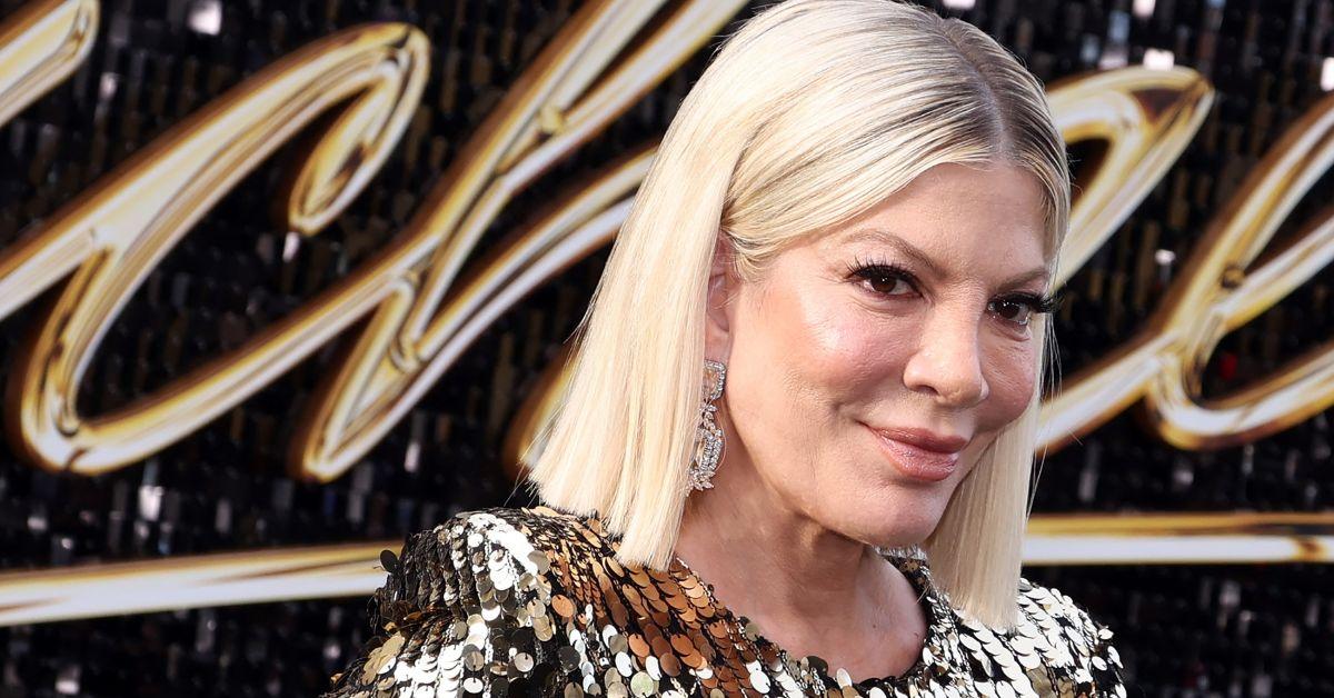 image of Tori Spelling credited 'guardian angels' and first responders for helping protect and care for those involved.