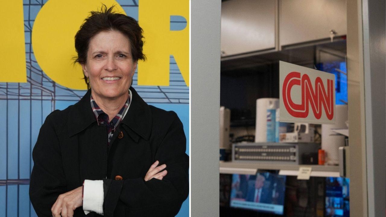 Split photo of Kara Swisher and CNN