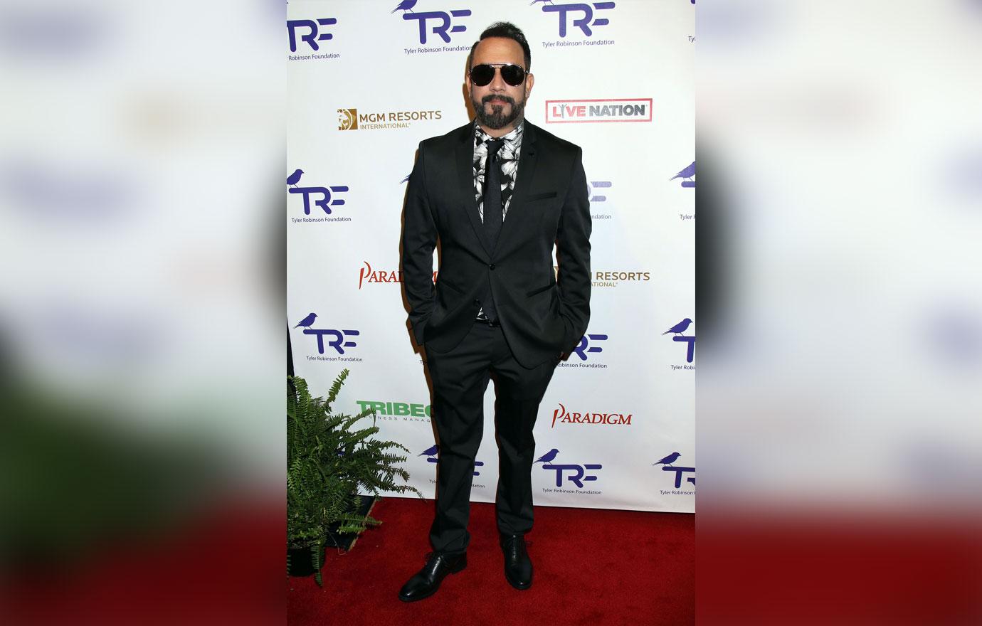 Aj mclean in suit on red carpet