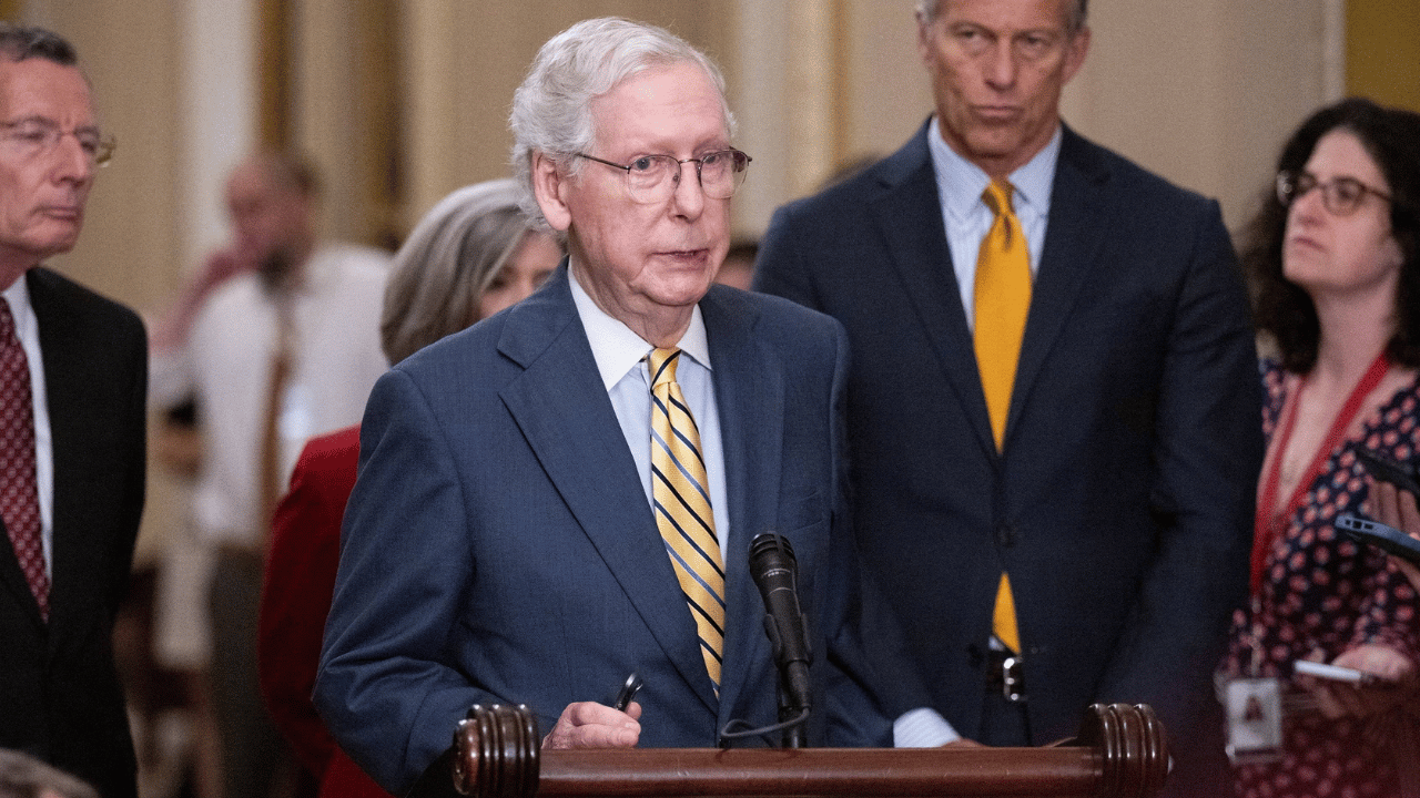photo of Mitch McConnell's wife deleted her post before resharing it.
