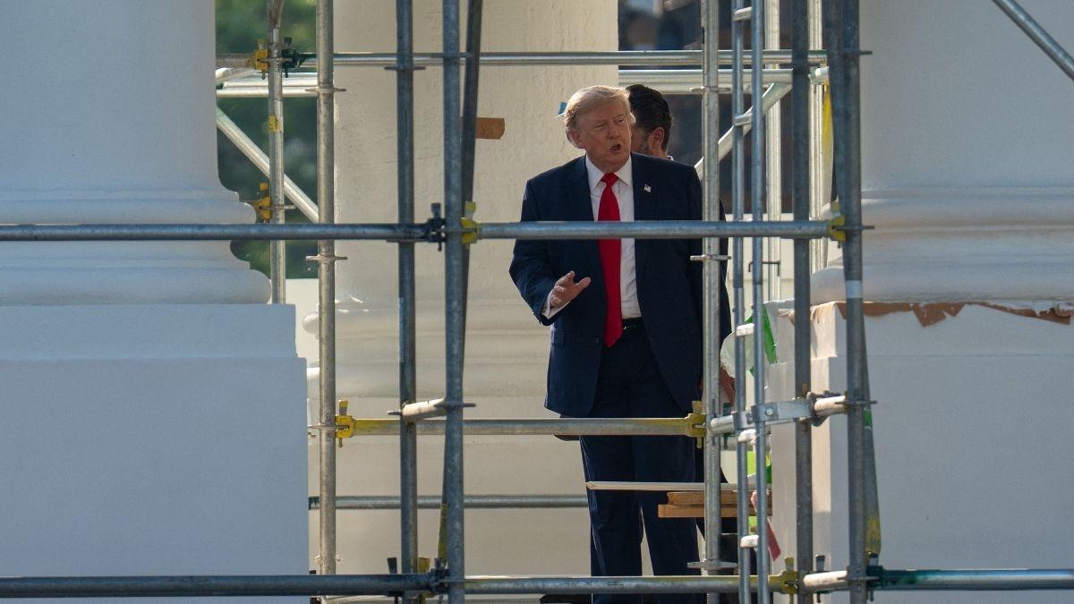 Image of The president claimed he covered the cost of rebuilding the walkway at the White House.