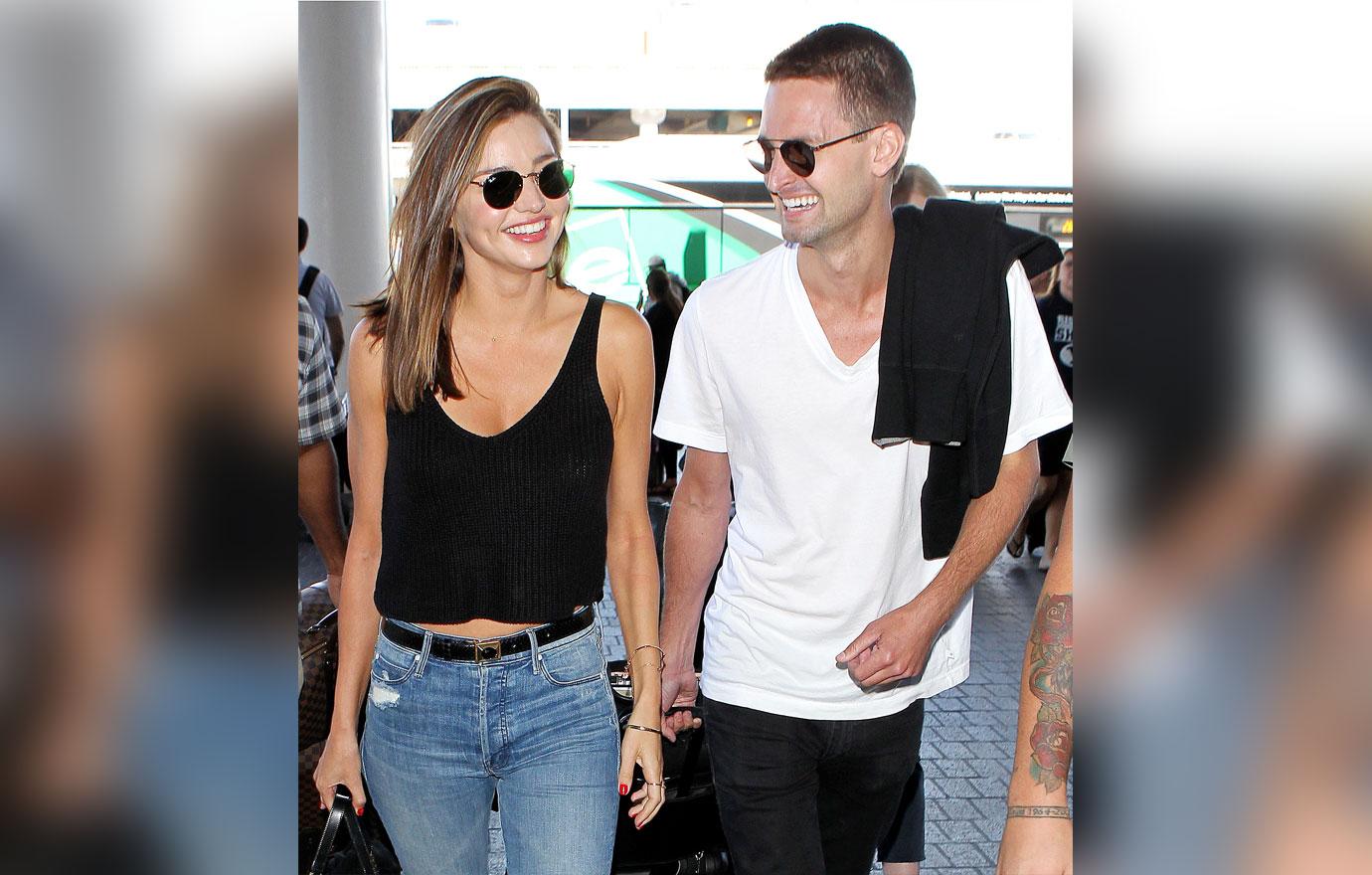 Miranda Kerr Evan Spiegel At LAX Welcome Baby Boy