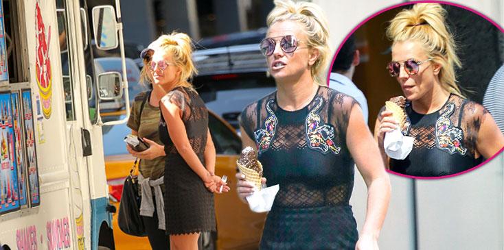 britney spears eating ice cream in nyc