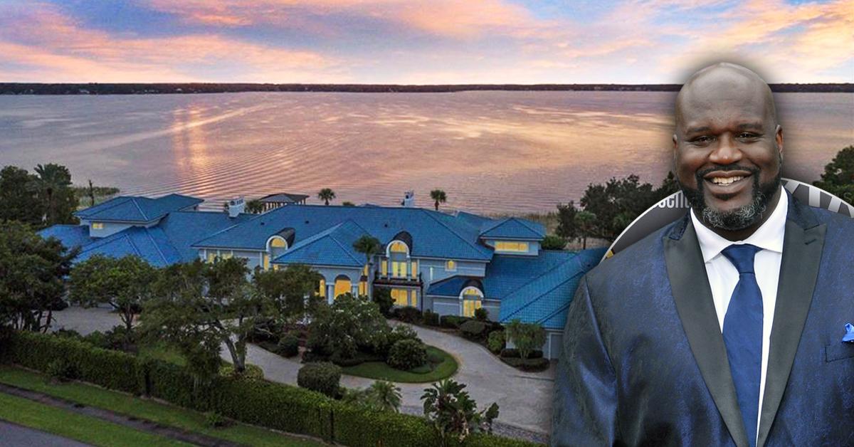 Inside Shaquille O'Neal's $16.5 Million Lakefront Mega-Mansion: See The Basketball Court, Showroom-Style Garage, Waterfall