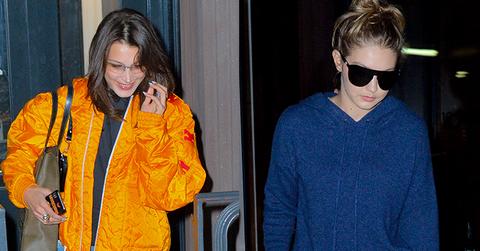 Bella gigi hadid late night birthday dinner pics