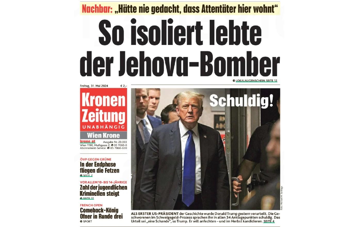 trump cover kronen