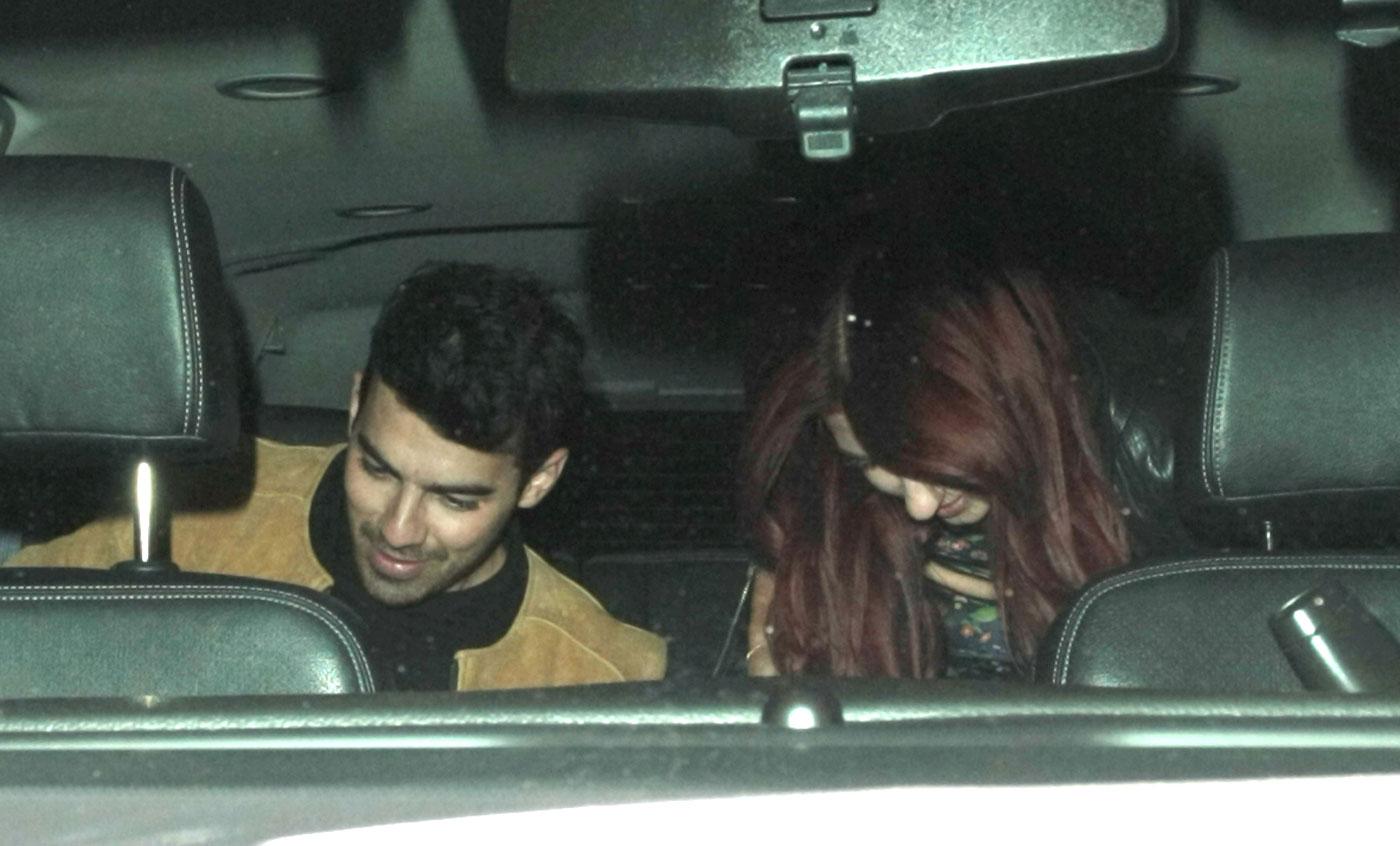 Joe Jonas leaving Craig&#8217;s with a mystery woman .