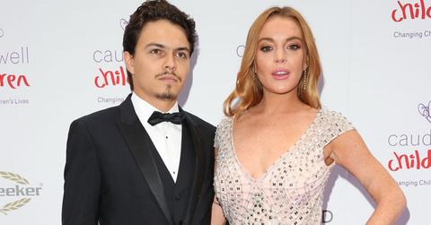 Lindsay Lohan and her fiance Egor Tarabasov arrive at the Caudwell Children Butterfly Ball in London