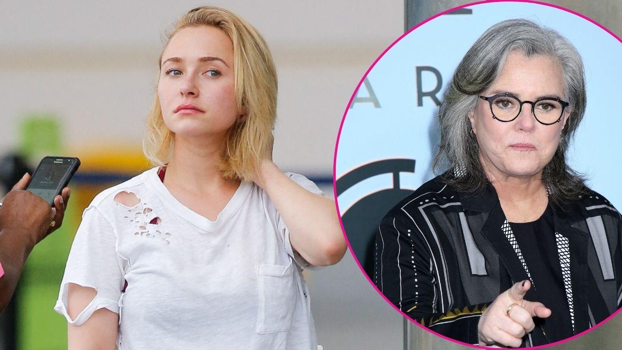 Split photo of Hayden Panettiere and Rosie O'Donnell
