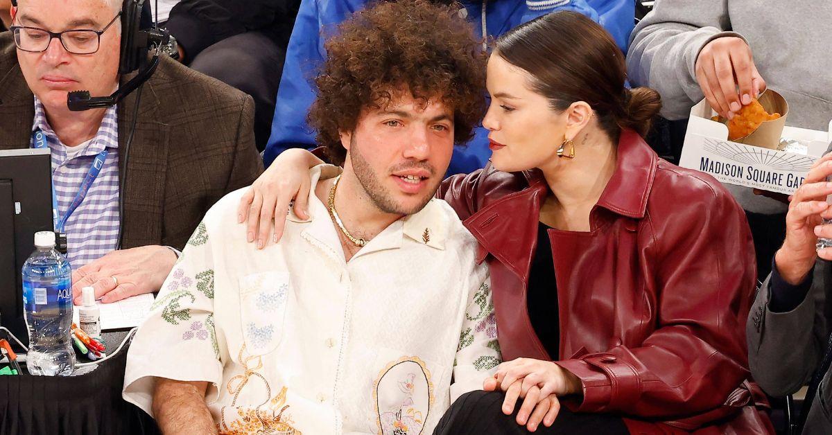 selena gomez exposes midriff tiny black tube top benny blanco la
