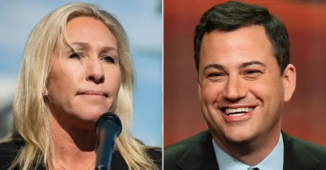 jimmy kimmel mocks marjorie taylor greene for asking to appear on his show