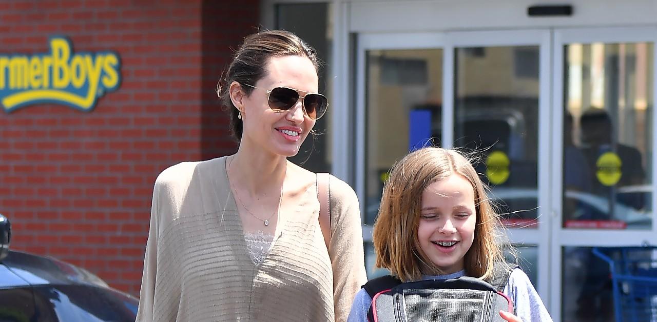 Angelina Jolie Goes Holiday Shopping With Daughter Zahara Wearing