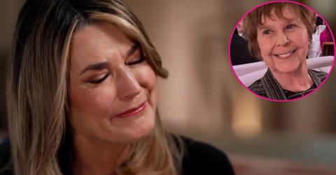 composite photo of savannah guthrie and mom nancy guthrie