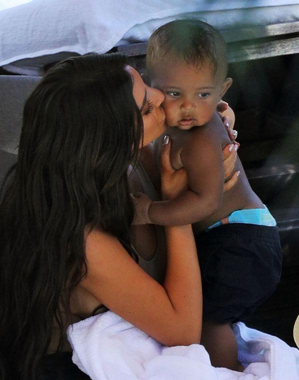 Kim kardashian kanye west fighting saint west birthday 02