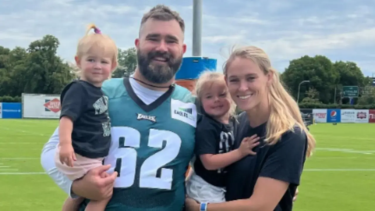 Image of Kylie Kelce and Jason Kelce married in 2018.