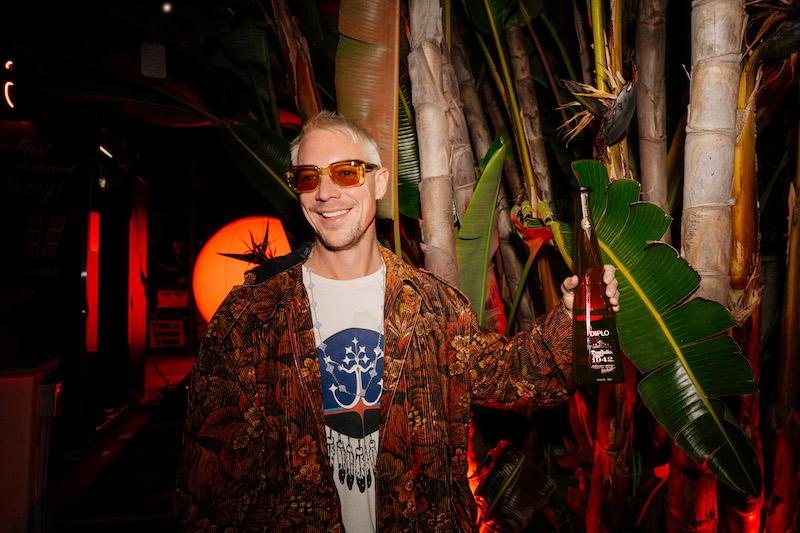 diplo celebrates musics biggest night with tequila don julio  at his private event in los angeles on sunday february th