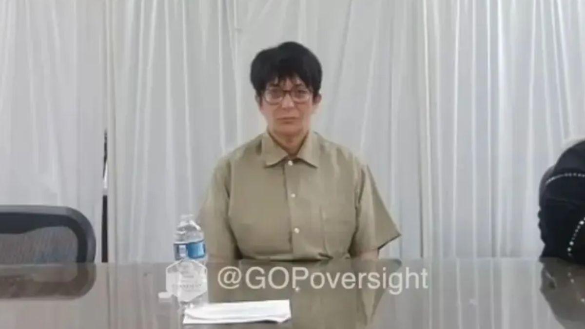 image of Ghislaine Maxwell refused to speak at her virtual deposition with the House Oversight Committee on Monday, February 9.