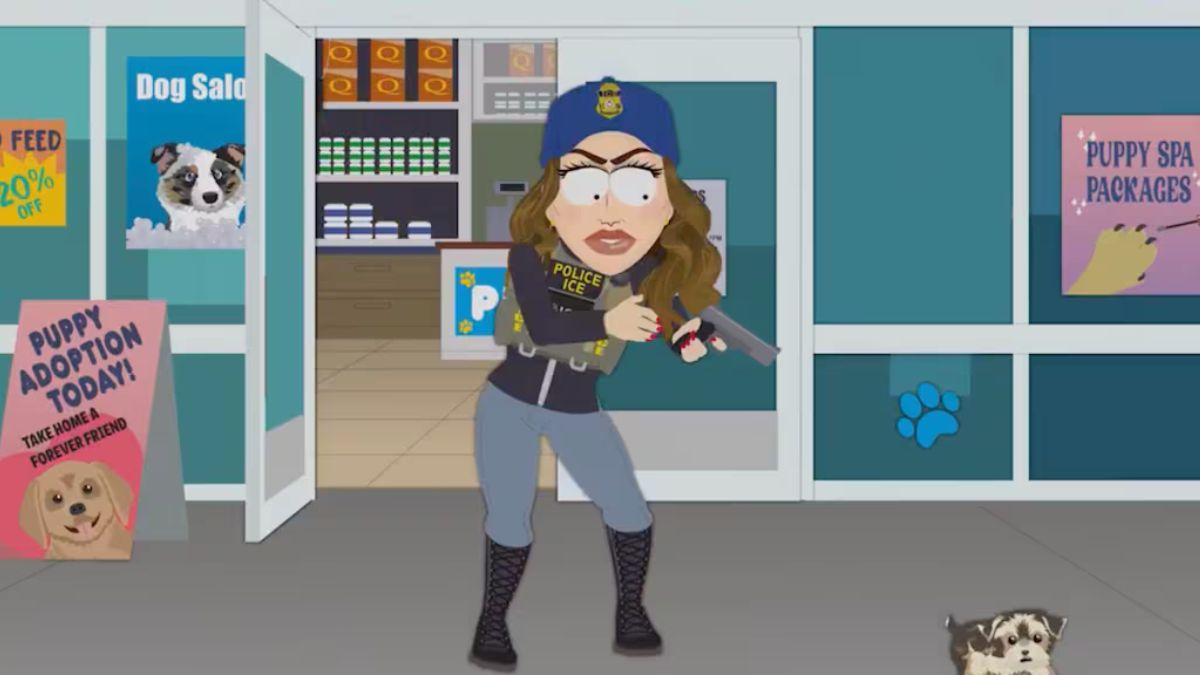 Image of Comedy Central seized on Kristi Noem's admission and turned it into cartoon gold.