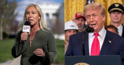 Composite Photo of Donald Trump and Marjorie Taylor Greene