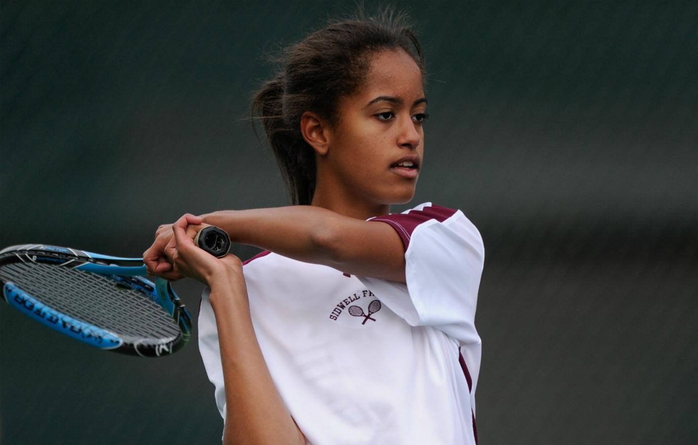 Malia Obama Life in and Out of the White House Playing Tennis