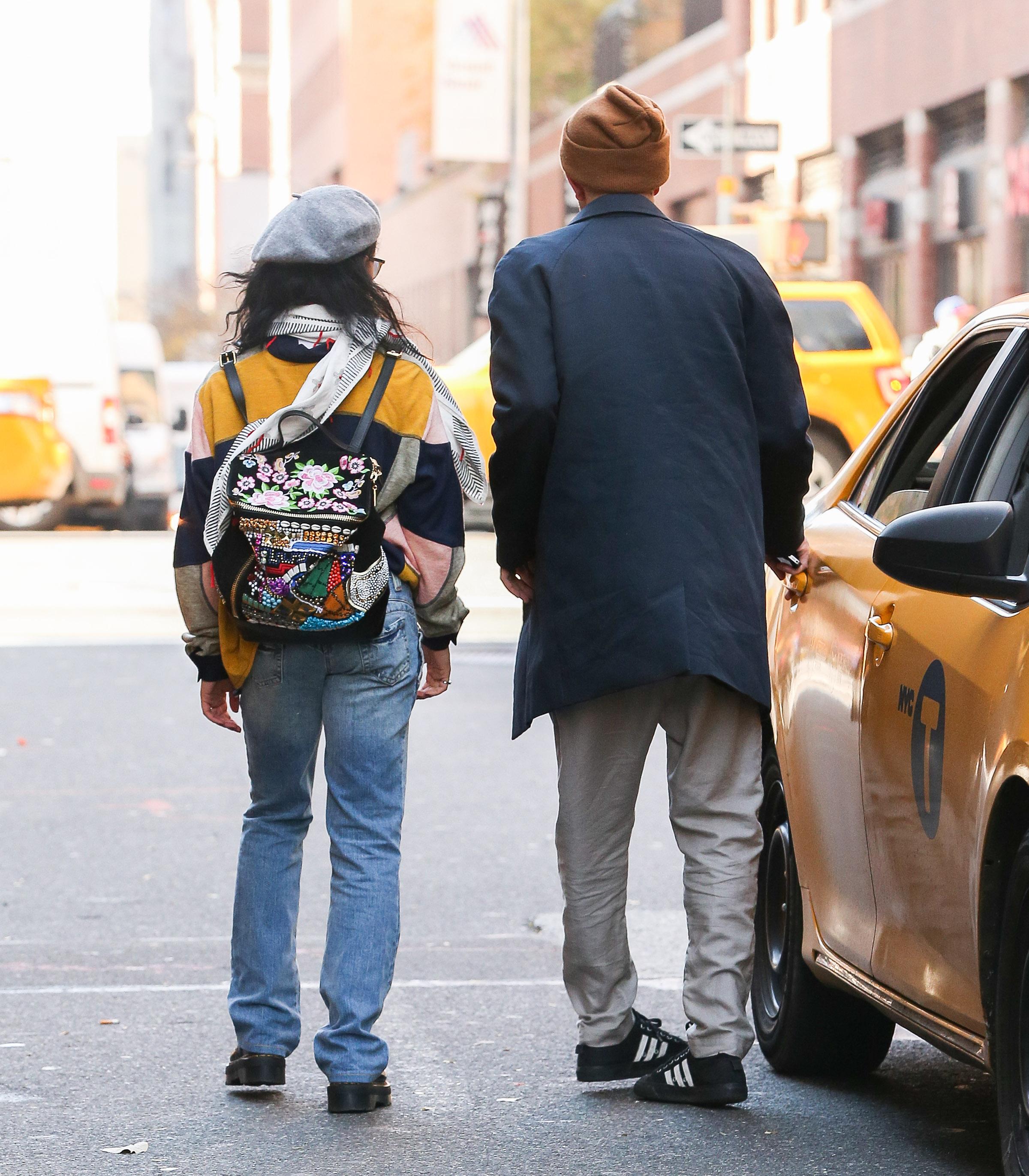 Robert Pattinson and girlfriend FKA twigs spotted getting into a cab in New York City