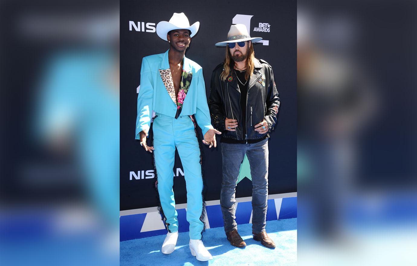 Lil Nas X and Billy Ray Cyrus at The 2019 BET AWARDS - Arrivals