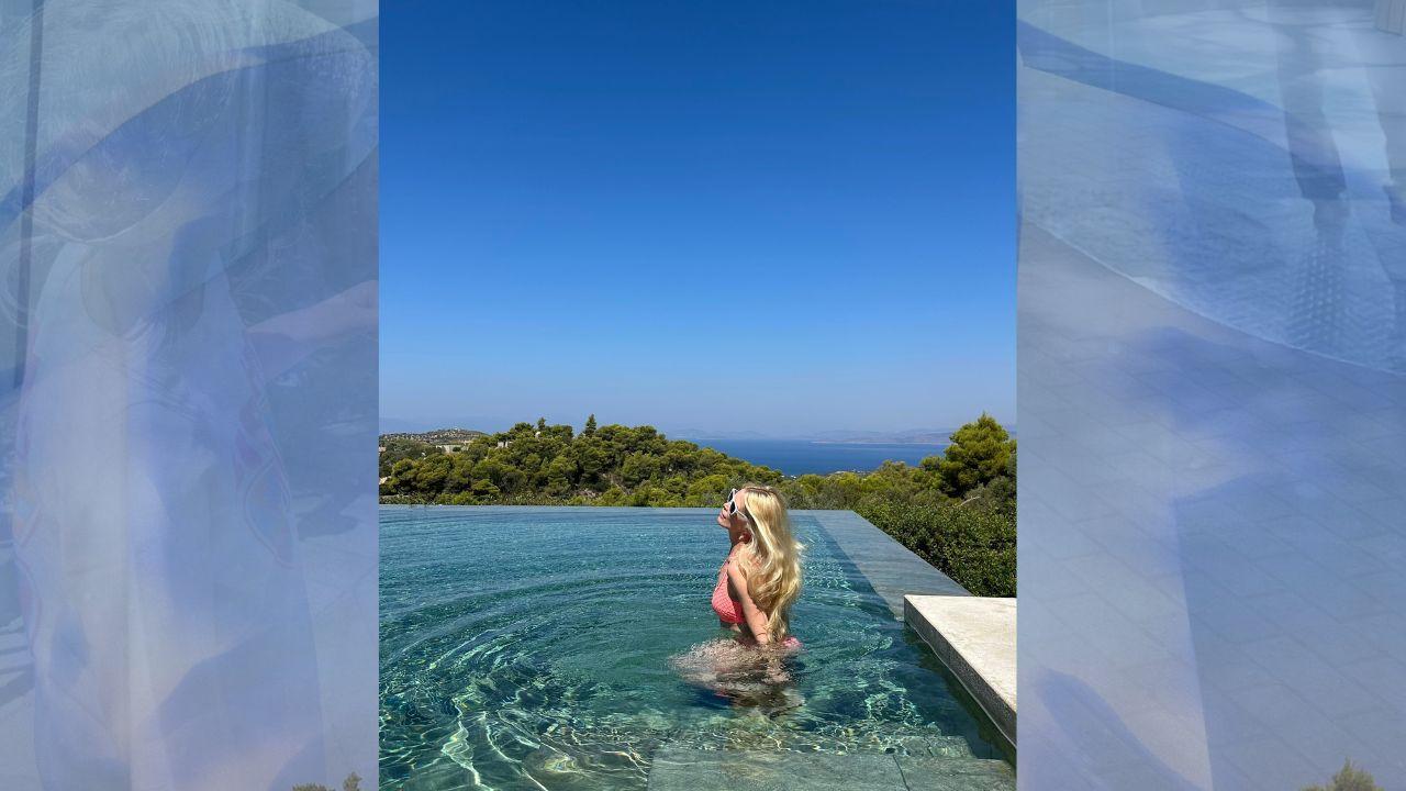 Image of Claudia Schiffer celebrated her 56th birthday in August while enjoying another memorable summer in Greece.