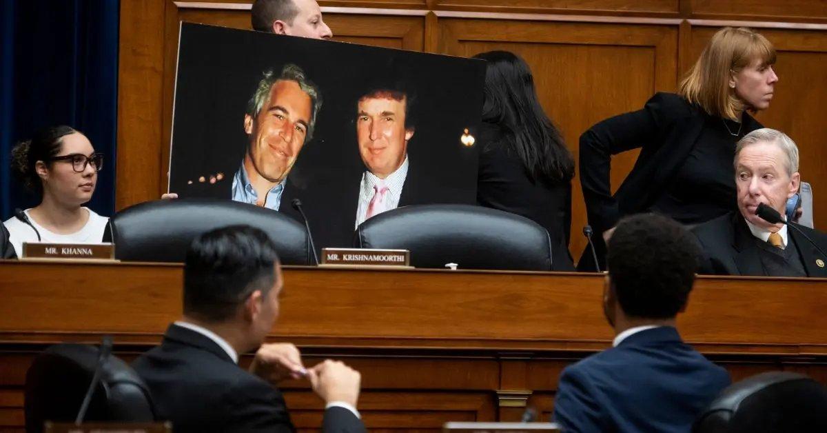 Photo of Donald Trump said reports of writing the inappropriate card to Jeffrey Epstein were 'fake.'