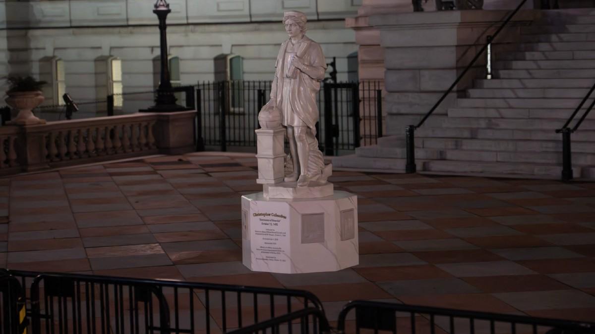 image of Donald Trump wants to 'bring back Columbus Day.' 