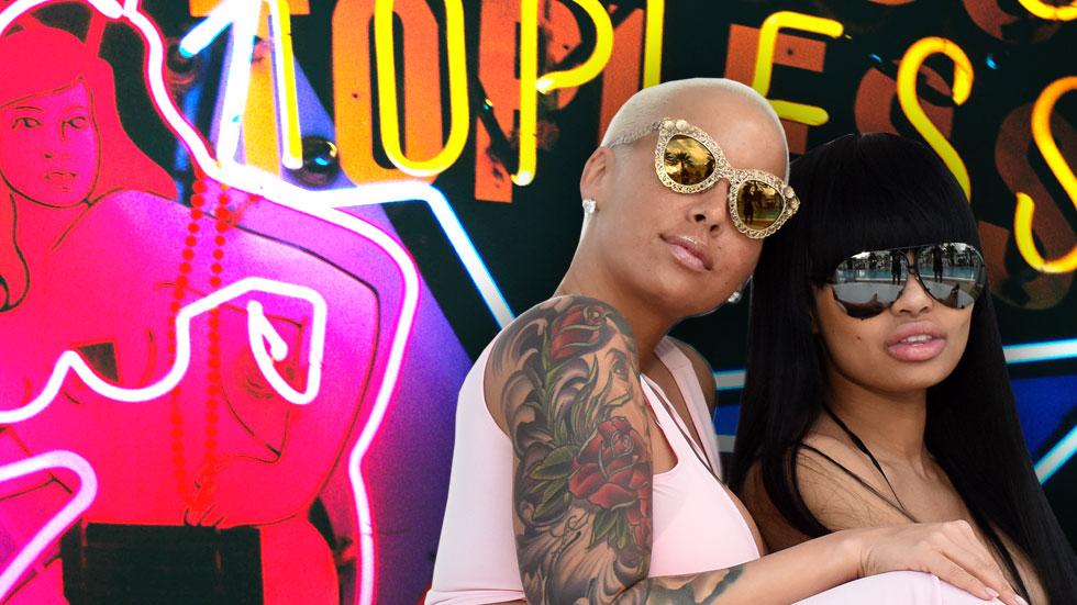 Amber rose blac chyna strip club