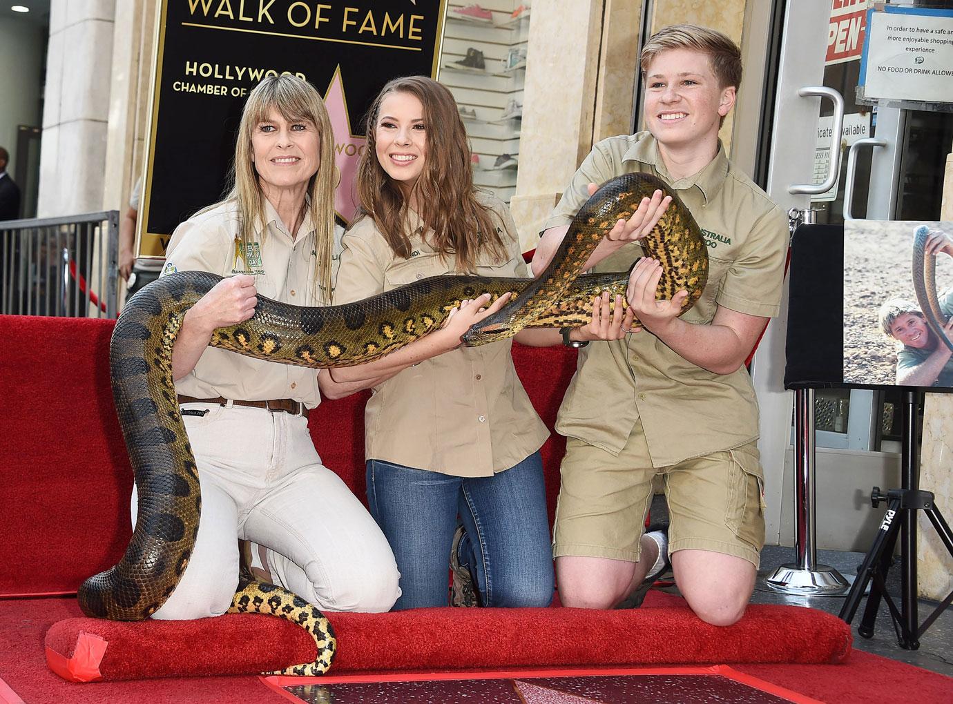 bindi irwin family snake