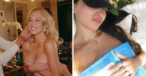 celebrities who went topless