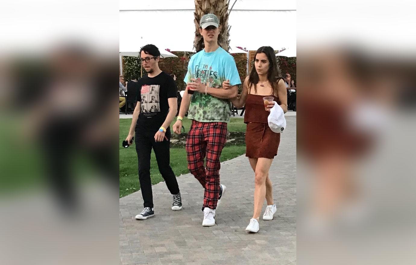 Ansel Elgort and his girl get ready to enjoy Coachella Day 1!