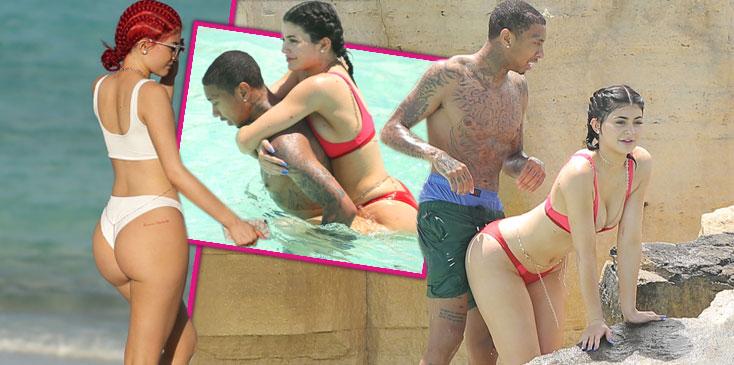 kylie jenner birthday pda sexy bikini tyga