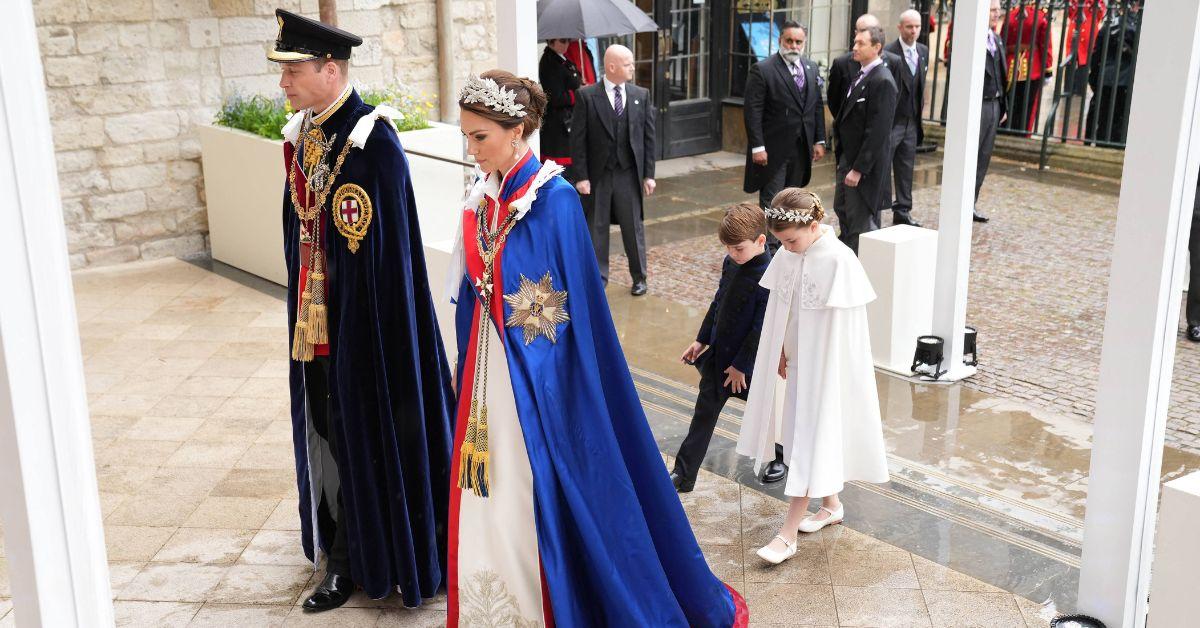 prince william kate middleton princess charlotte and prince louis at coronation