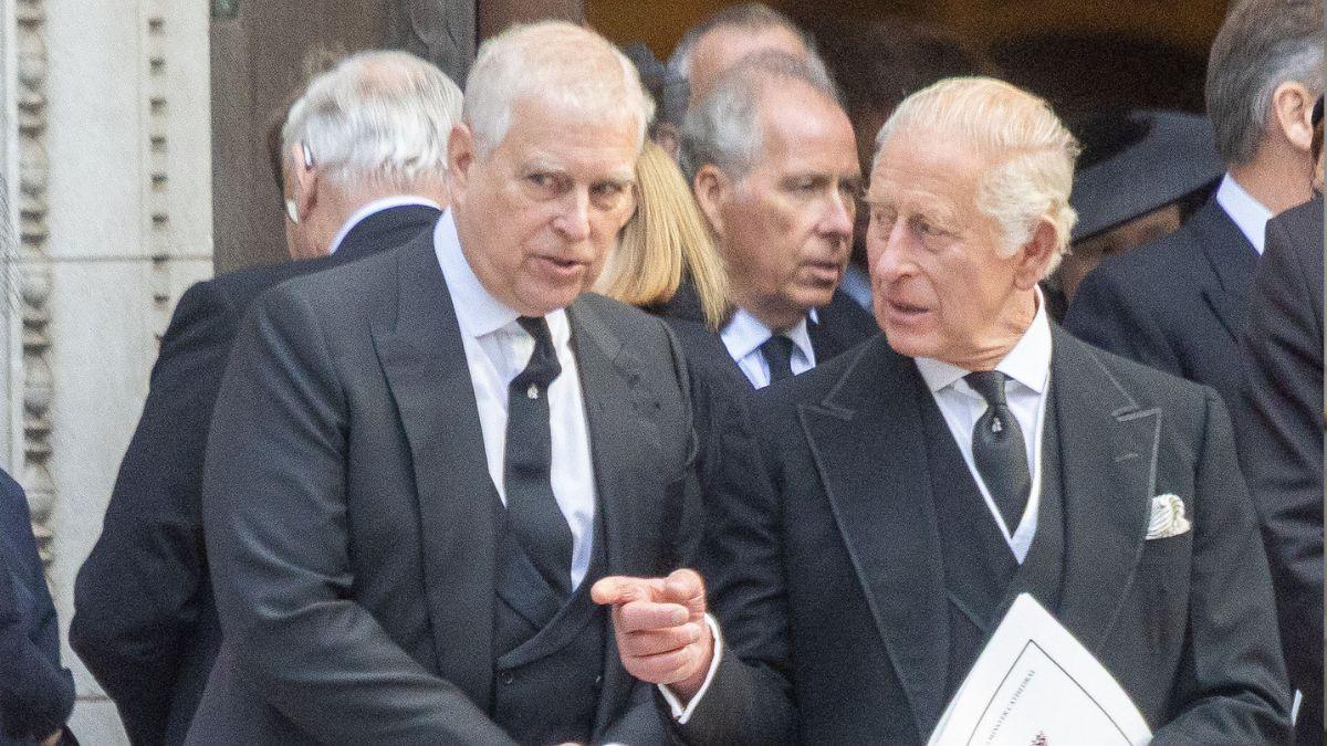 Photo of King Charles and Ex-Prince Andrew.