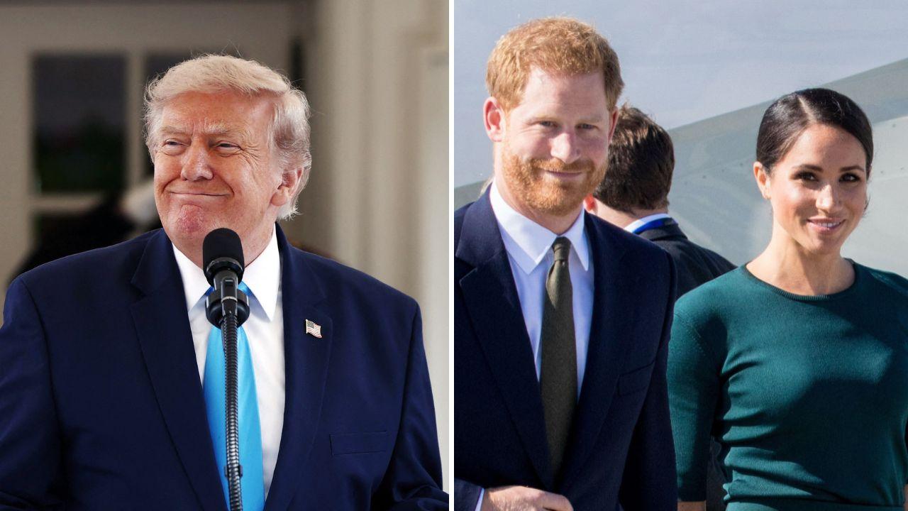 donald trump reacts meghan markle prince harry uk