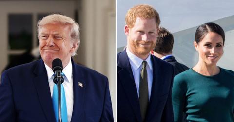 donald trump reacts meghan markle prince harry uk