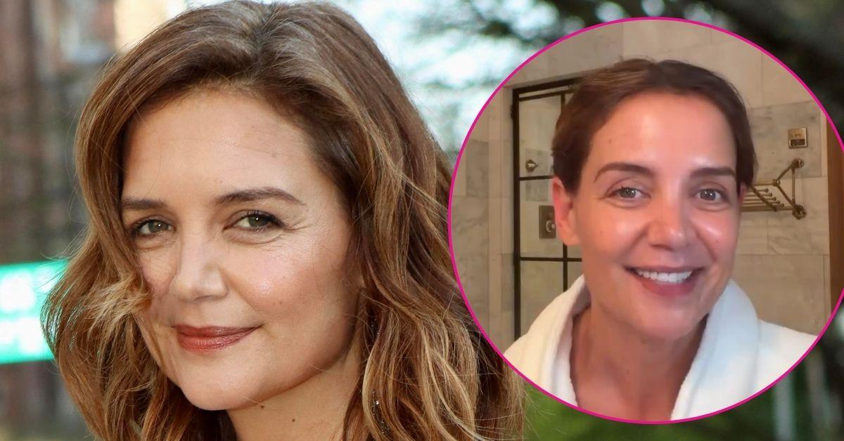 katie holmes makeup free look
